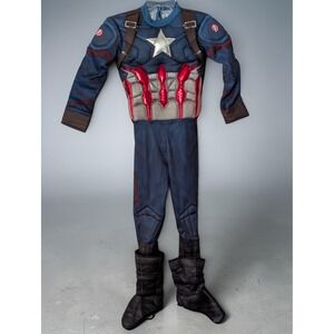 Rubie's Deluxe Captain America Costume Kids Medium 630339 Marvel Avengers Blue